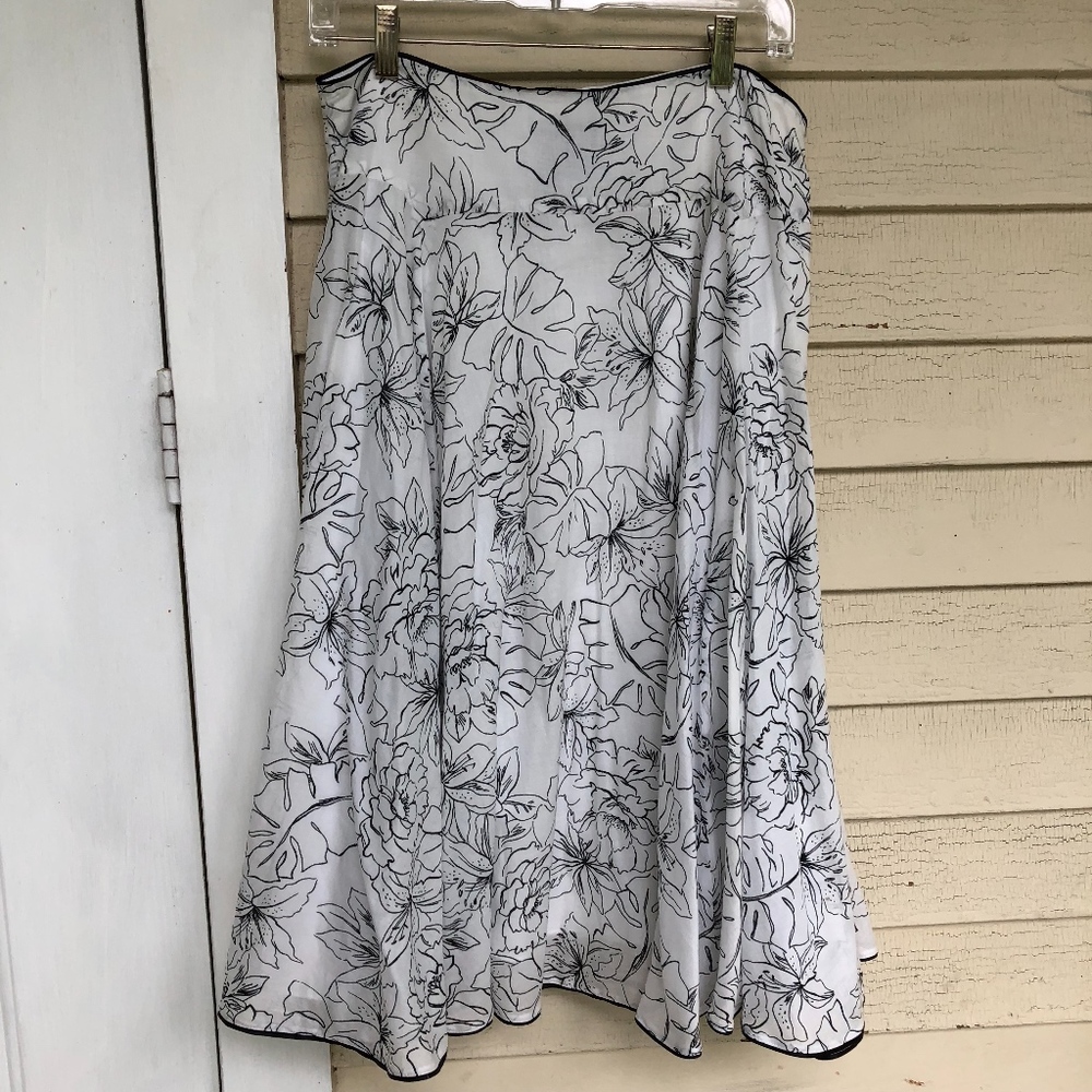 JONES NEW YORK cotton floral skirt/PRETTY